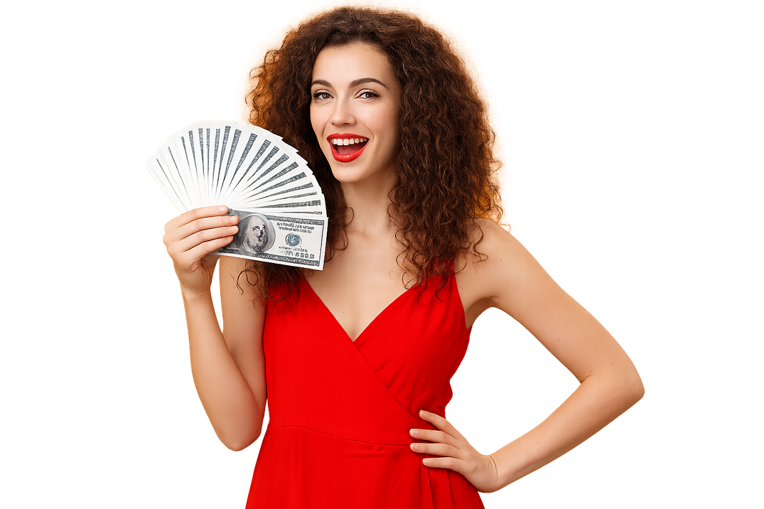 Winner with cash